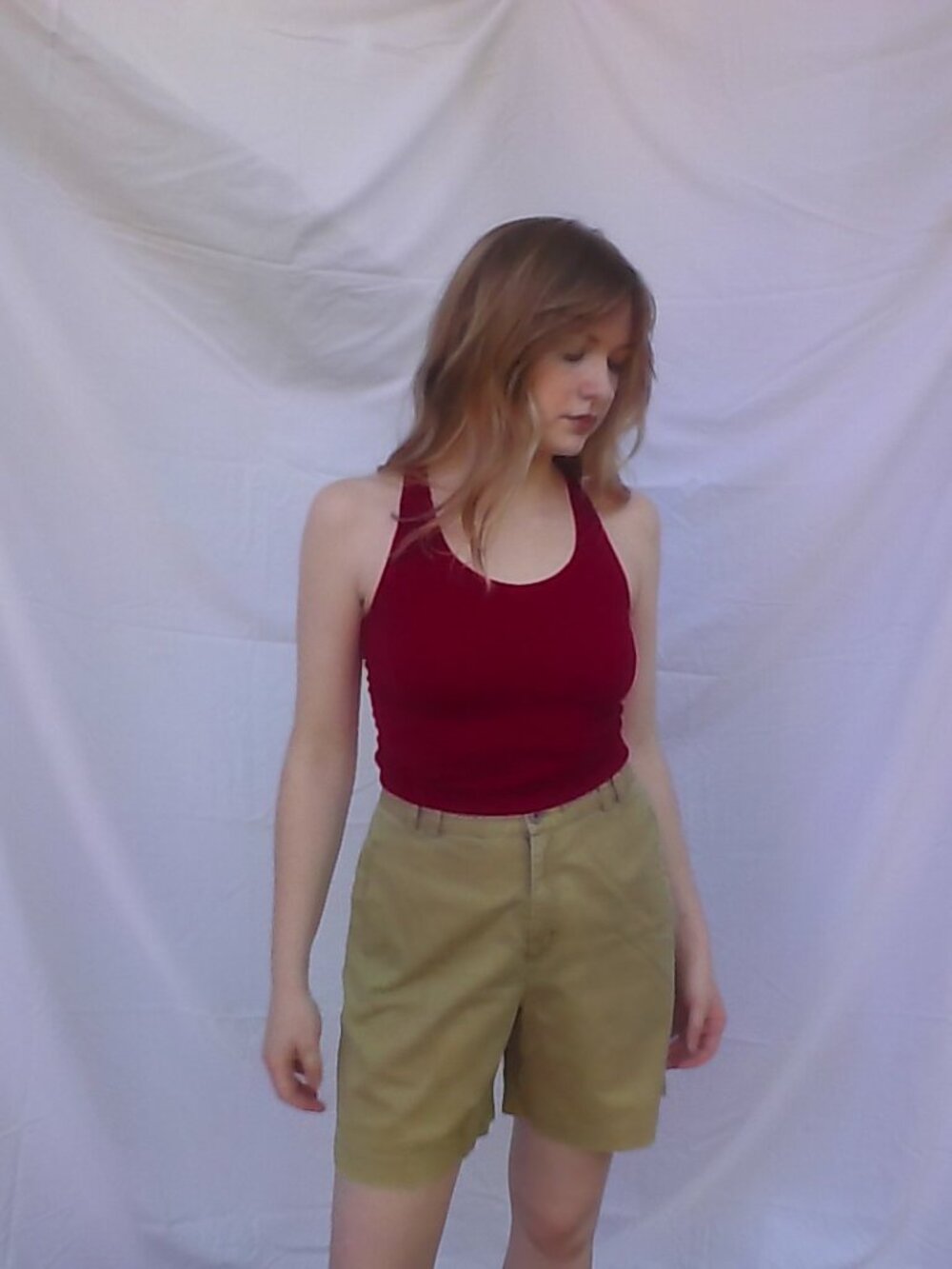 High-waisted shorts